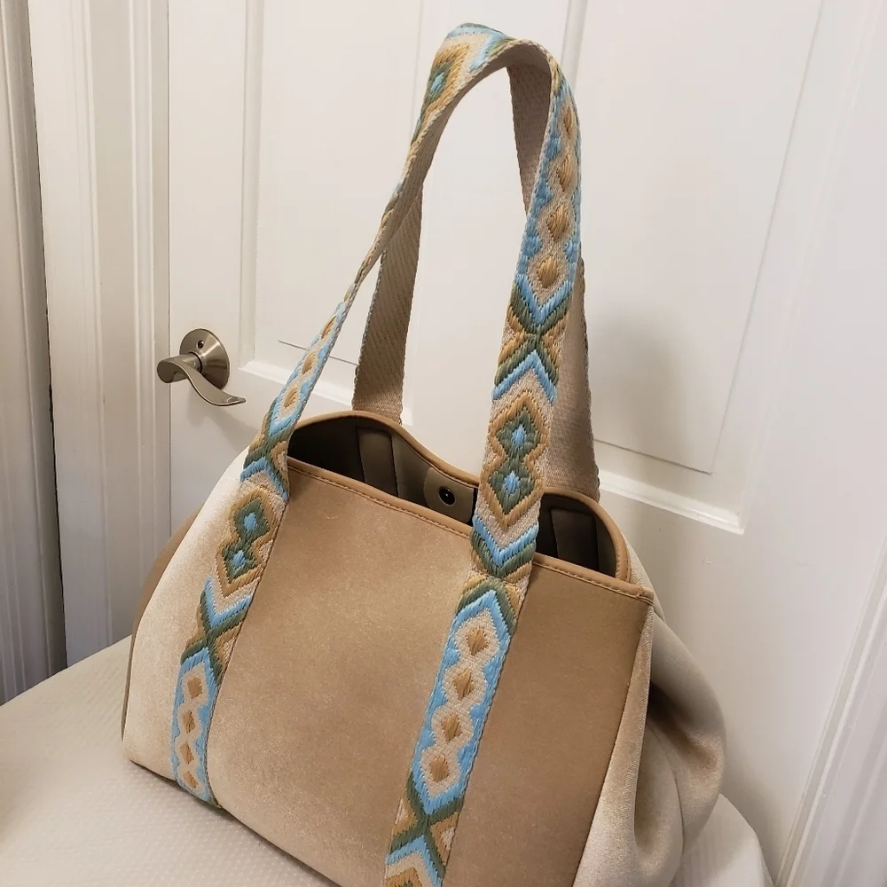 Ah•dorned Beige Tote & Crossbody Set, Beige
